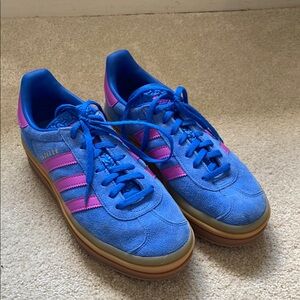 Adidas Blue and Pink Suede Sneakers